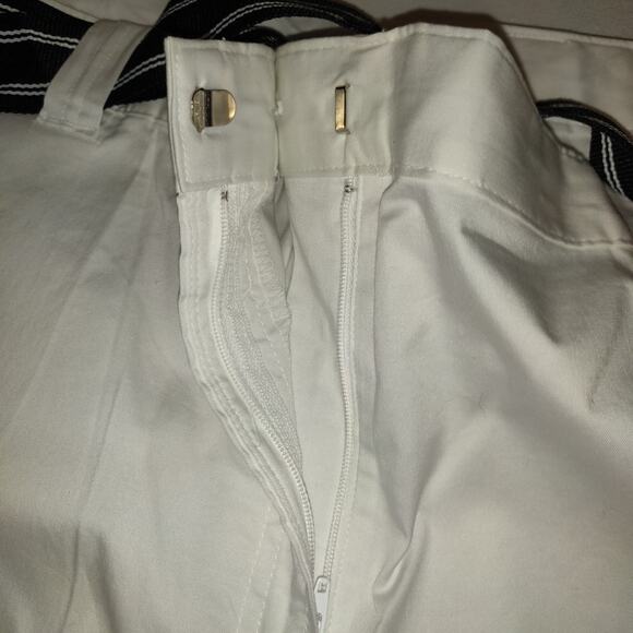 Karen Rogers White Shorts Women's PLUS 22W Stretch Minimalist NWT Belted Pockets - Picture 4 of 16